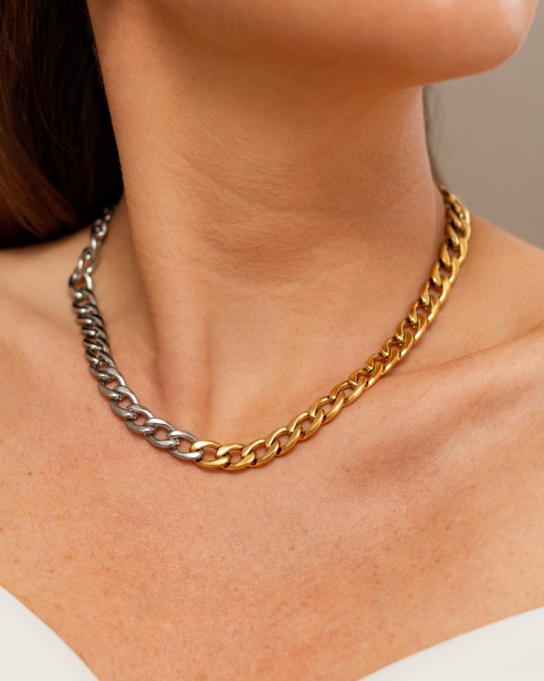 Two-Tone Cuban Necklace