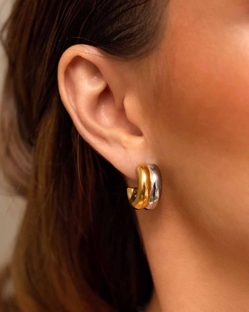 Catha Two-Tone Earrings