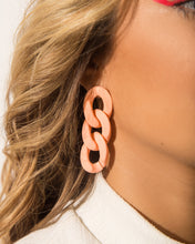 Cargar imagen en el visor de la galería, Chunky Cuban Link Color Earrings
