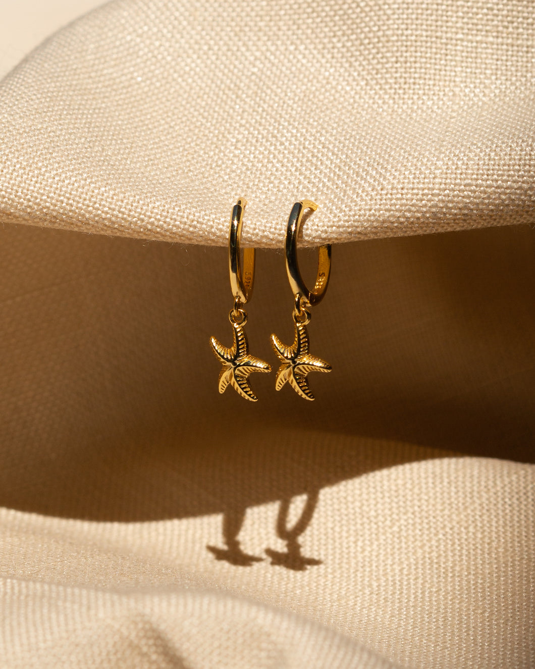 Starfish Huggie Earrings