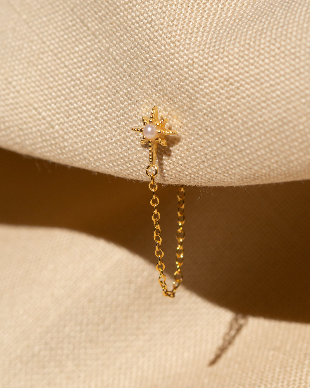 Starburst Chain Stud Earring